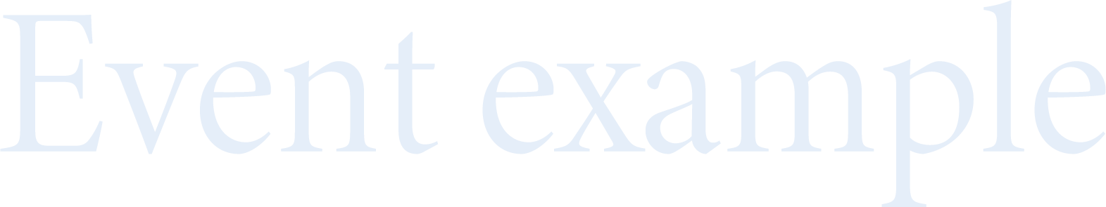 Event example